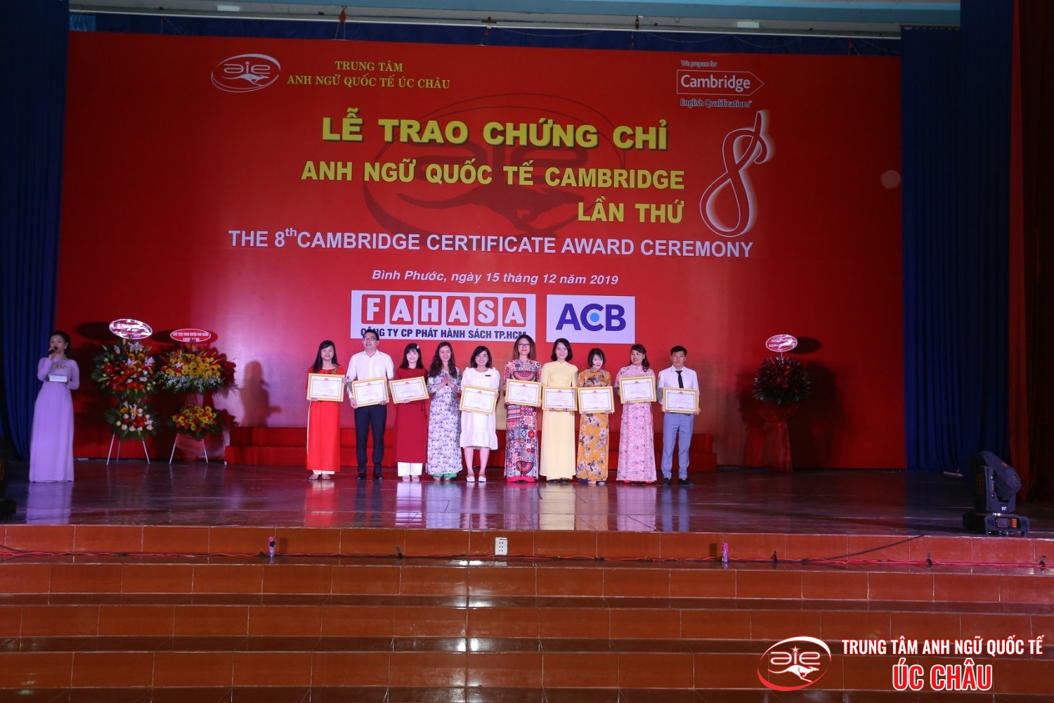 Lễ trao chứng chỉ Anh ngữ Quốc tế Cambridge lần thứ 8/2019