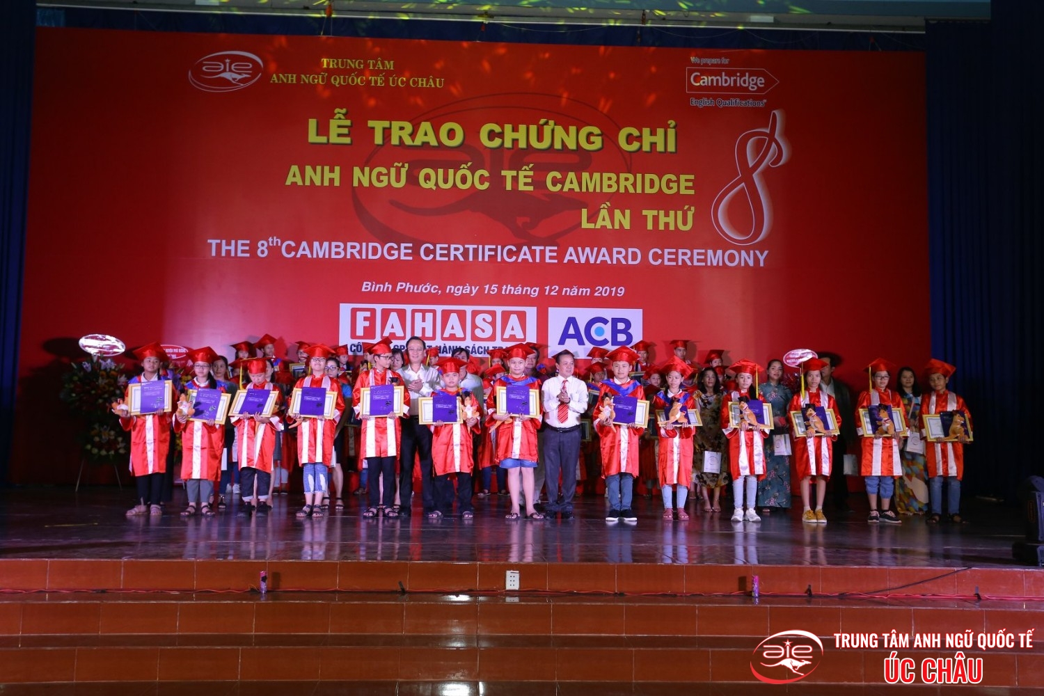 Lễ trao chứng chỉ Anh ngữ Quốc tế Cambridge lần thứ 8/2019