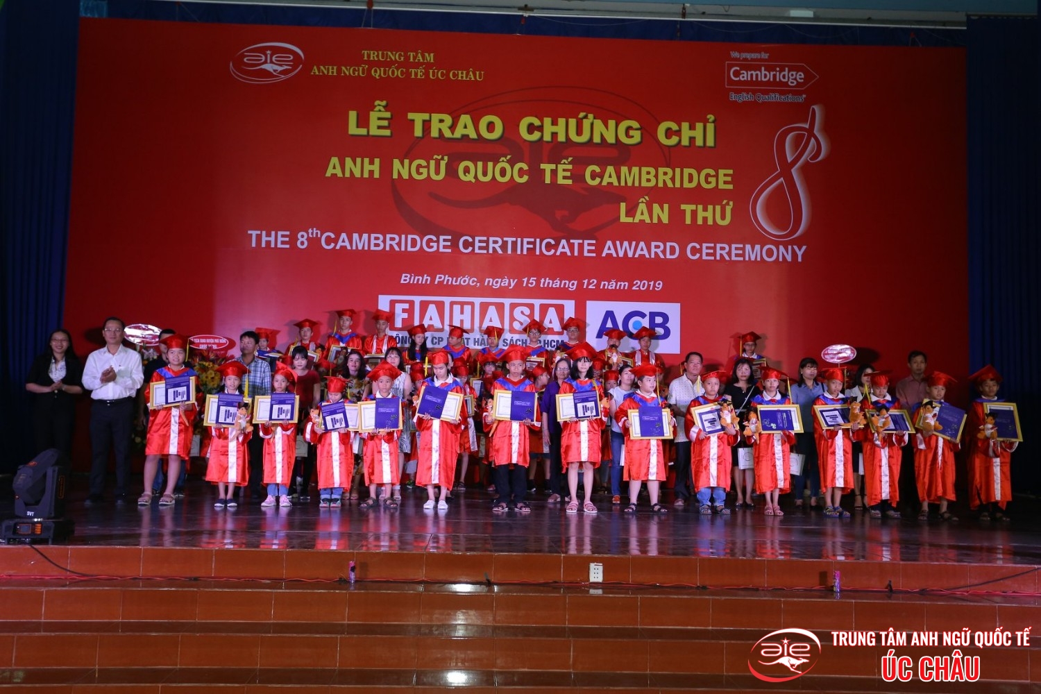 Lễ trao chứng chỉ Anh ngữ Quốc tế Cambridge lần thứ 8/2019