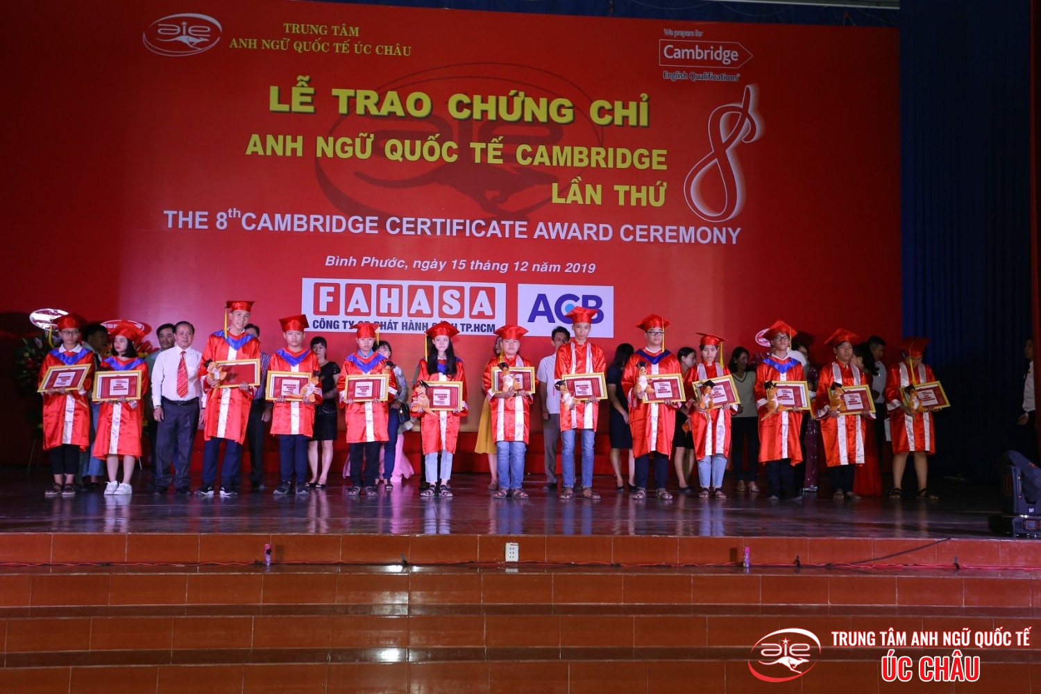 Lễ trao chứng chỉ Anh ngữ Quốc tế Cambridge lần thứ 8/2019