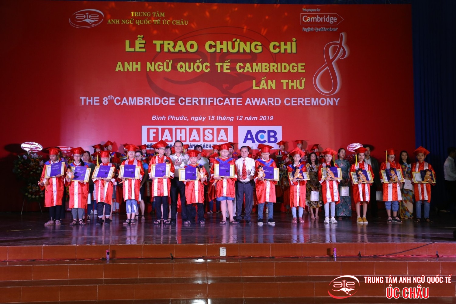 Lễ trao chứng chỉ Anh ngữ Quốc tế Cambridge lần thứ 8/2019