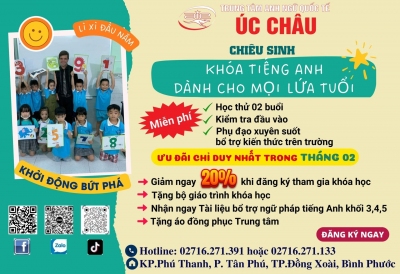 TUYỂN SINH KHÓA HỌC TIẾNG ANH DÀNH CHO MỌI LỨA TUỔI