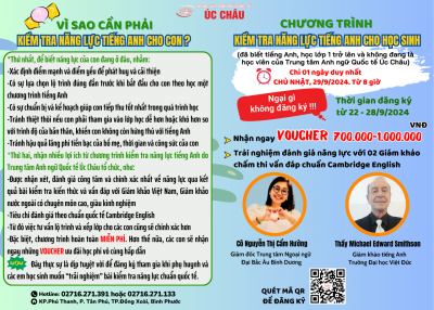 CHƯƠNG TRÌNH KIỂM TRA ĐÁNH GIÁ NĂNG LỰC TIẾNG ANH MIỄN PHÍ