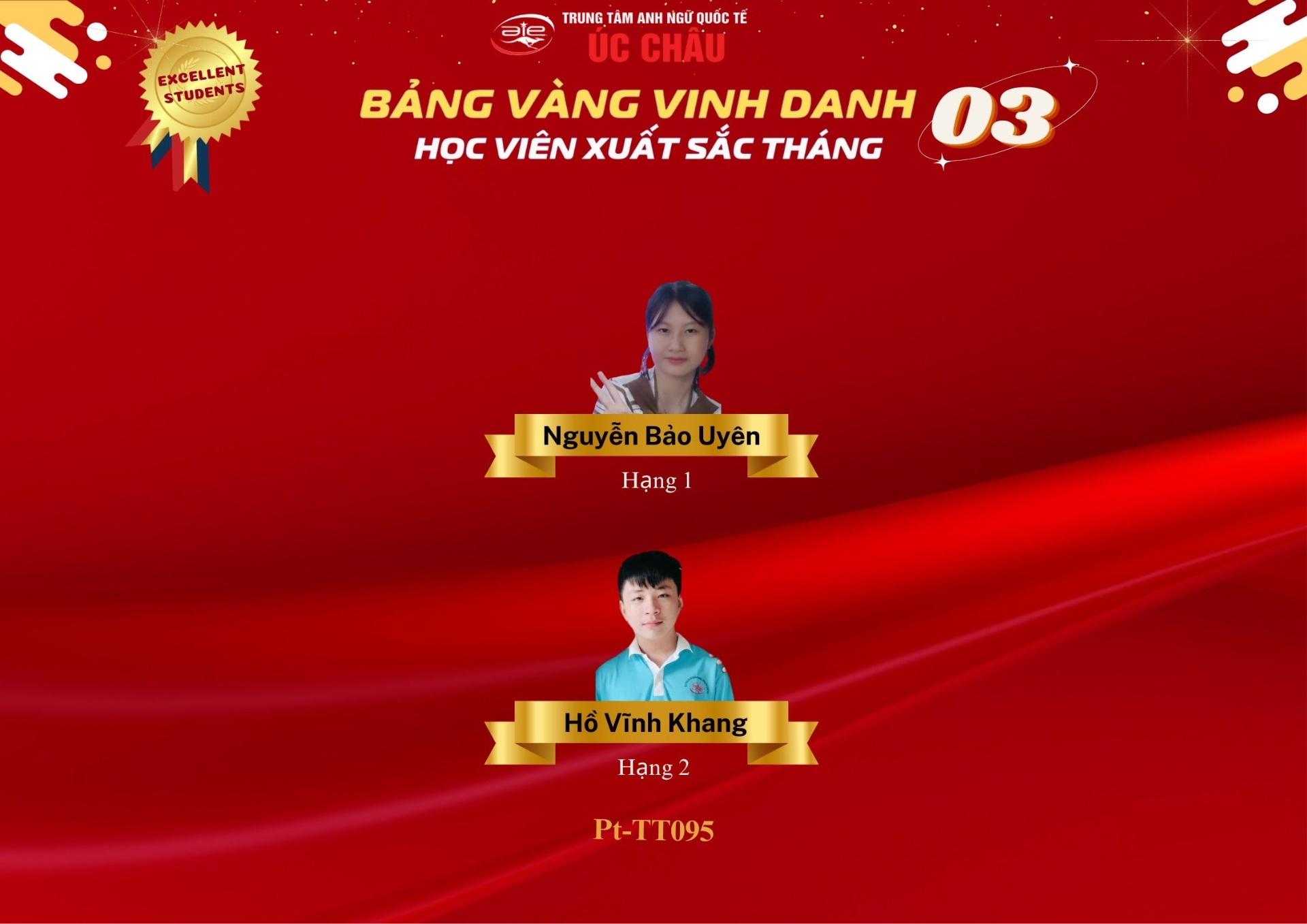 CHÚC MỪNG CÁC BẠN HỌC VIÊN ĐÃ ĐẠT THÀNH TÍCH XUẤT SẮC NHẤT CẤP ĐỘ THIẾU NIÊN (PET) TẠI TRUNG TÂM THÁNG 3/2025!!!