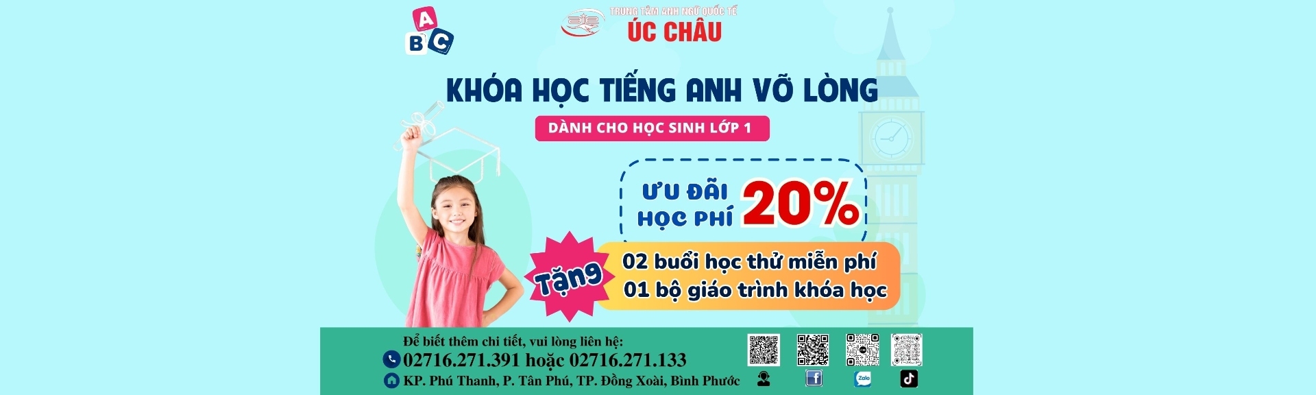 ​THÔNG BÁO CHIÊU SINH KHÓA TIẾNG ANH VỠ LÒNG